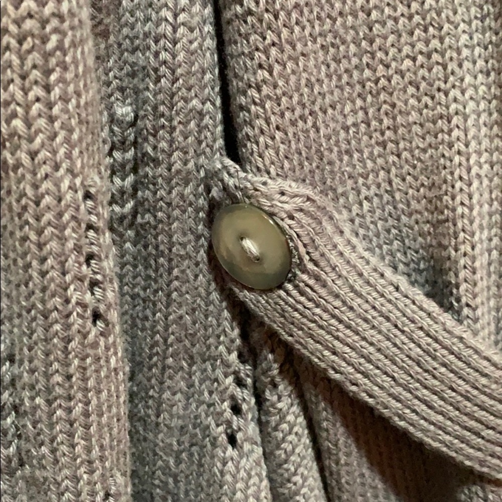 PURE HANDKNIT sweater/vest:: SZ S/M:: gray - Picture 6 of 7